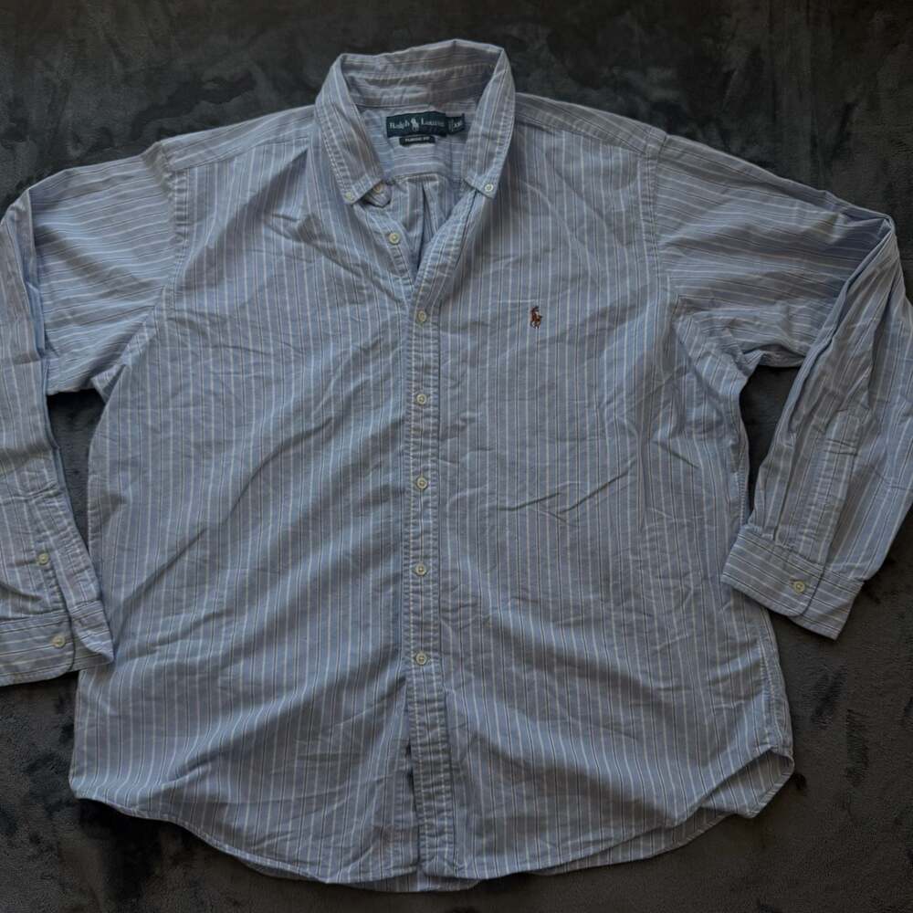 Ralph Lauren Classic Fit Striped Oxford Button Down Shirt XXL